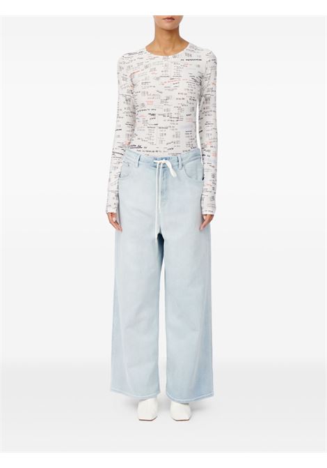 jeans wide leg donna blu MM6 MAISON MARGIELA | S52LA0262-M30056961